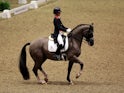 Charlotte Dujardin competing in a World Cup Dressage Qualifier on December 17, 2012
