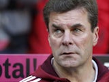 Dieter Hecking - then coach of Nuremberg - during a league game on October 29, 2011