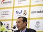 Madrid director Emilio Butragueno gives a press conference on May 25, 2011