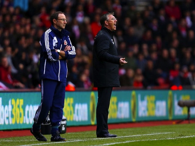Martin O'Neill and Nigel Adkins side by side on the touchline on December 22, 2012