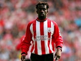 Olivier Bernard in action for Southampton on April 30, 2005