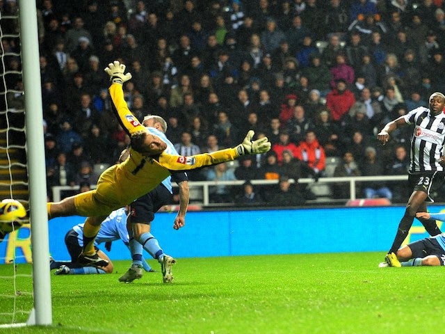 Shola Ameobi scores for Newcastle on December 22, 2012