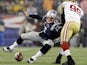 Patriots QB Tom Brady is sacked during defeat to the 49ers on December 16, 2012
