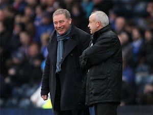 Rangers manager Ally McCoist and Queens Park manager Gardner Speirs on December 29, 2012