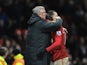 United striker Javier Hernandez is congratulated by Sir Alex Ferguson after his winning strike against Newcastle on December 26, 2012