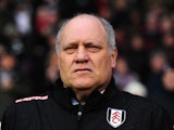 Fulham manager Martin Jol in the dugout in the game with Southampton on Boxing Day 2012