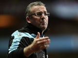 Villa boss Paul Lambert gestures from the touchline in the game with Spurs on Boxing Day 2012