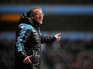 Aston Villa manager Paul Lambert on the touchline on December 29, 2012