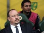 Chelsea manager Rafa Benitez - in front of Frank Lampard - on the bench at Carrow Road on December 26, 2012