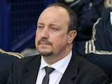 Chelsea interim manager Rafa Benitez during the match against Everton on December 30, 2012