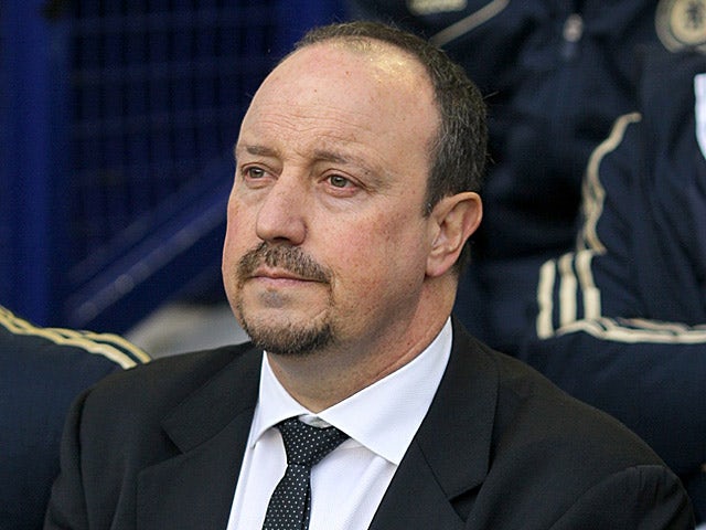 Chelsea interim manager Rafa Benitez during the match against Everton on December 30, 2012