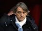 City boss Roberto Mancini in the dugout against Sunderland on Boxing Day 2012