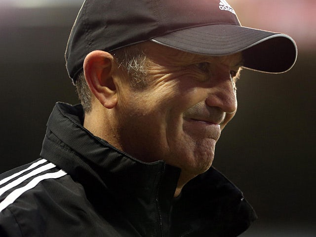 Stoke City manager Tony Pulis during the match against Southampton on December 29, 2012