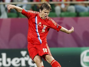 Russia's Alexander Kokorin playing for Russia in Euro 2012 on June 8, 2012
