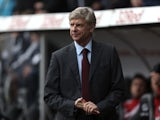 Arsene Wenger on the touchline during Arsenal's 2-2 draw with Swansea on January 6, 2013