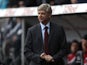 Arsene Wenger on the touchline during Arsenal's 2-2 draw with Swansea on January 6, 2013