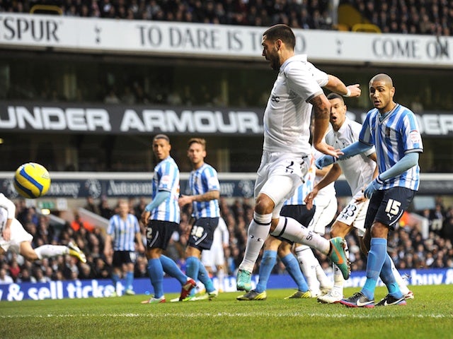 Spurs forward Clint Dempsey opens the scoring against Coventry on January 5, 2013