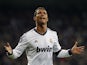 Real Madrid's Cristiano Ronaldo celebrates a goal against Real Sociedad on January 6, 2013