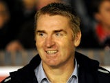Walsall manager Dean Smith during the match against Portsmouth on January 4, 2013