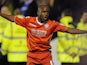 Walsall's Febian Brandy celebrates after scoring the opener against Portsmouth on January 4, 2013