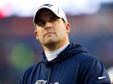 New England Patriots offensive coordinator Josh McDaniels looks on during the 2013 AFC Divisional Playoffs game at Gillette Stadium on January 13, 2013