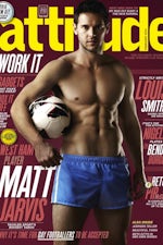 Matt Jarvis on the front cover of Attitude magazine