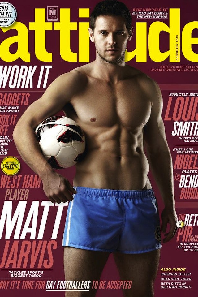 Matt Jarvis on the front cover of Attitude magazine