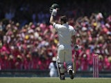 Australia's Matthew Wade celebrates his century against Sri Lanka on January 5, 2013
