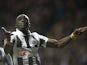 Magpies striker Papiss Cisse celebrates his early goal in the game with Everton on January 2, 2013