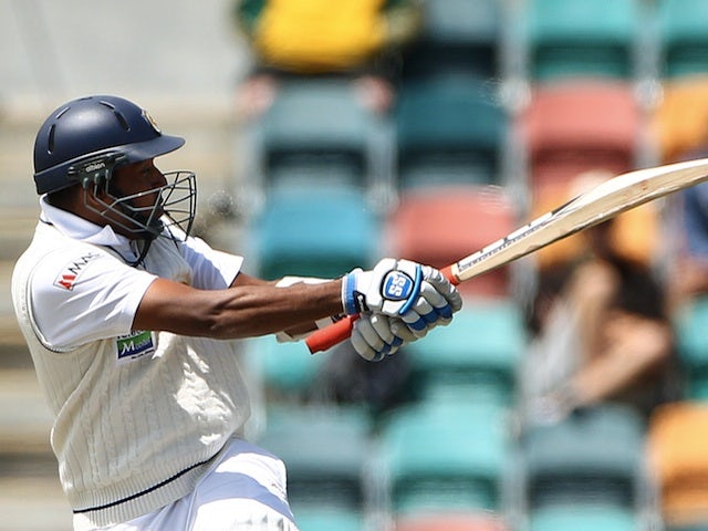Sri Lanka's Thilan Samaraweera in action against Australia on December 18, 2012