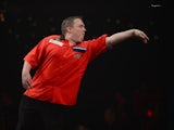 Andy Douglas in action in the BDO World Darts Championship on January 6, 2013