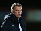 Everton manager David Moyes during the FA Cup match against Cheltenham on January 7, 2013