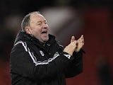 Yeovil Town manager Gary Johnson salutes fans after beating Sheffield United on January 12, 2013