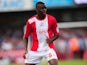 Crawley Town's Hope Akpan in action against Portsmouth on September 9, 2012