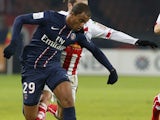 Lucas Moura makes his debut for PSG at the Parc des Princes stadium on 11 January, 2013