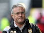 Port Vale manager Micky Adams during the match against Gillingham on January 12, 2013