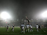 Tom Wood rises for the ball for Northampton during a Heineken Cup match on January 11, 2013