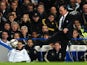 Chelsea manager Rafa Benitez kicks the ball away against Swansea on January 9, 2013