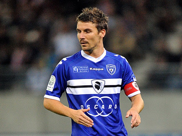 Bastia's Yannick Cahuzac on September 9, 2011