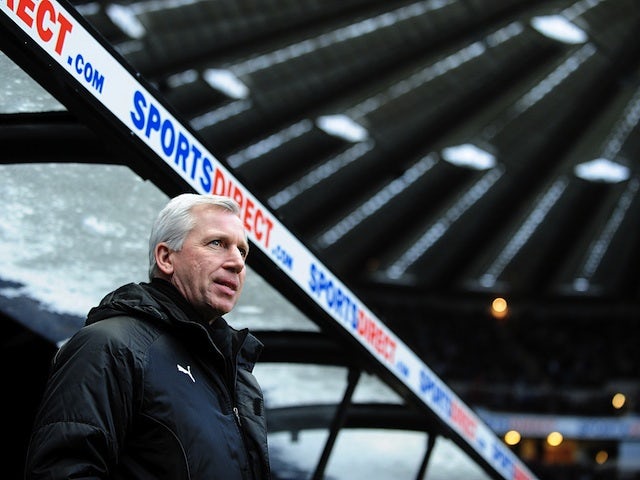 Toon Army boss Alan Pardew on the touchline before the game with Reading on January 19, 2013