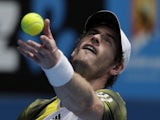 Great Britain's Andy Murray in action in the second round against Joao Sousa on January 17, 2013