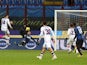 Bologna Manolo Gabbiadini scores for his side in their match with Inter Milan on January 15, 2013