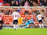 Bolton player Marvin Sordell scores a penalty in his sides FA Cup third round replay on January 15, 2013