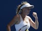 Caroline Wozniacki celebrates her second round win at the Australian Open on January 17, 2013