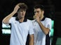 GB pair Colin Fleming & Jamie Murray in Davis Cup action on March 5, 2011