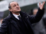 Sampdoria boss Delio Rossi on the touchline during the match against Siena on January 20, 2013