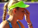 Donna Vekic reacts during a match on September 15, 2012