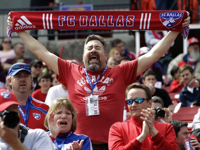 An FC Dallas fan during his sides match against the New York Red Bulls on March 11, 2012