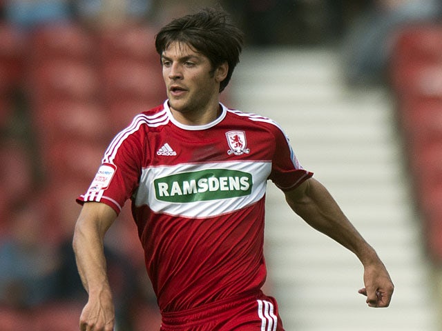 Middlesbrough's George Friend during their Championship match with Leicester on September 29, 2012