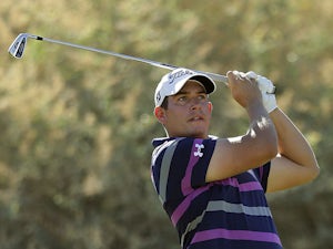 Scott Stallings hits of the 17th tee during the third round of the Humana Challenge golf tournament January 19, 2013